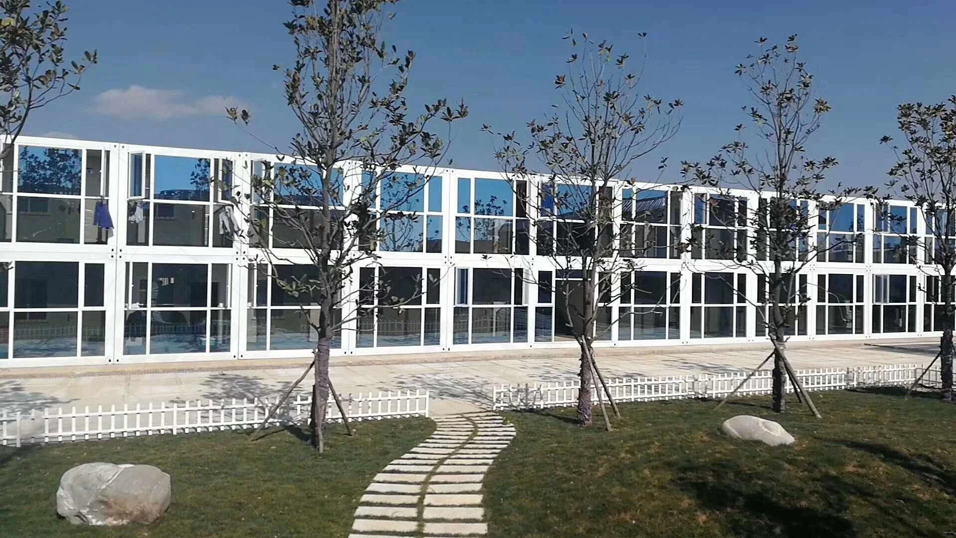 Modular Home Manufacturers Garden Style Plat Pack Container Prefab Glass Cladding House Small Prefab Houses -P03 1