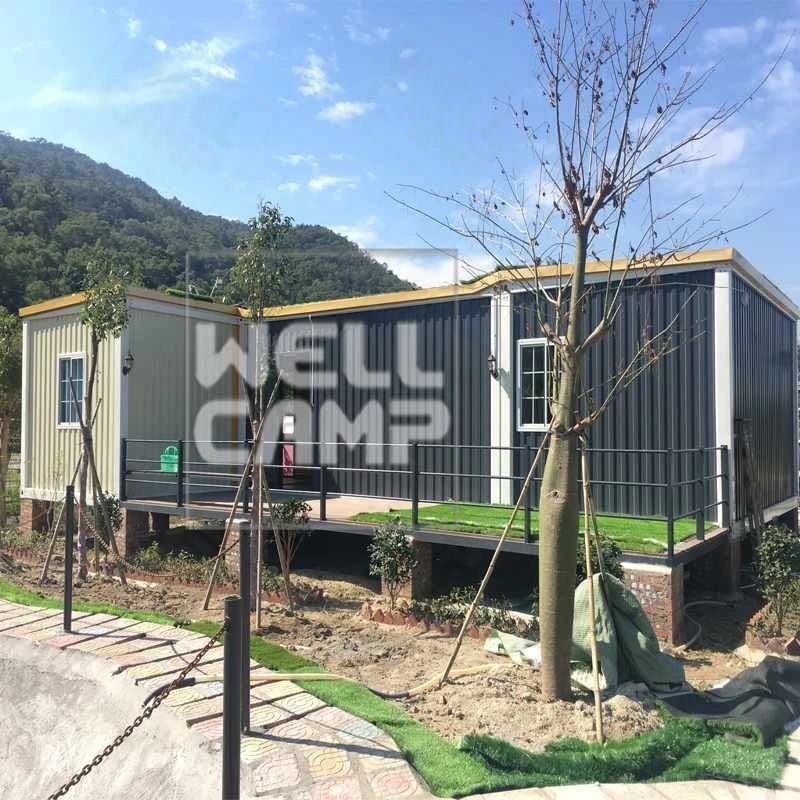 Eco-Friendly Glass Wool Panel Portable Prefab Container Villa Ripple House Prefab Glass House The Best Container Houses V-15 1