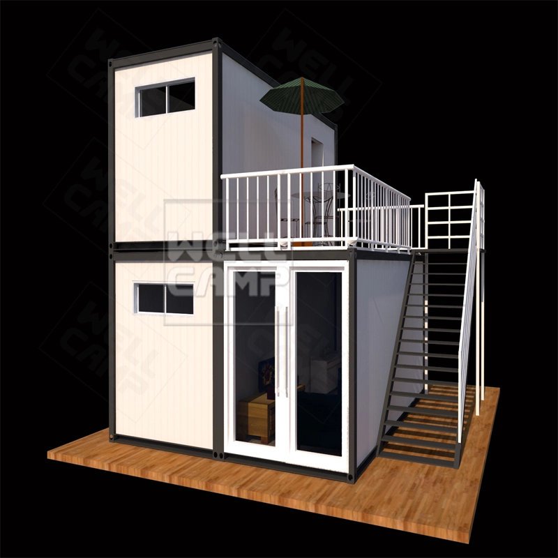 Wellcamp prefab container resort flat pack container galvanized steel structure quality manufactured homes 1