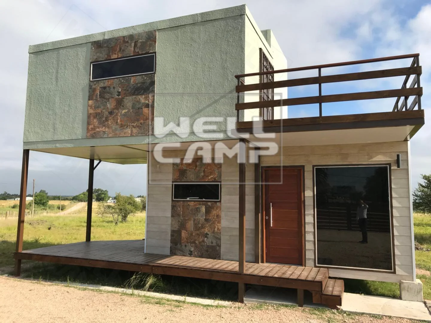 Two Storey Sandwich Panel Foldable Container House for Holiday Resort Affordable Modern Prefab Homes -F07 1