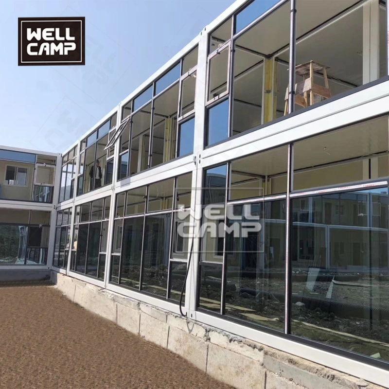 Wellcamp government project container house in South America pre-manufactured flat pack container buildings 1
