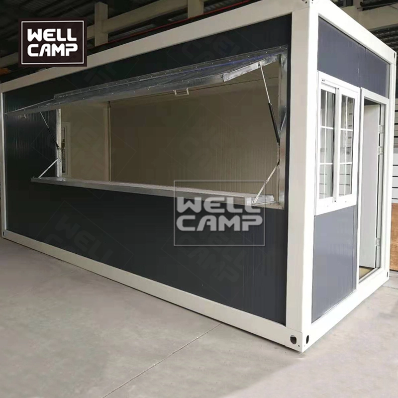Wellcamp mobile container shop using by flat pack container homes simple sandwich panel prefabricated house 1