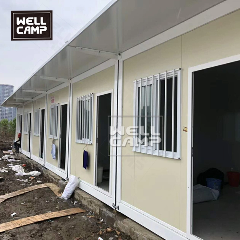 Low cost 20ft flat pack container house in South Africa standard modular prefabricated house for restaurant and canteen 1