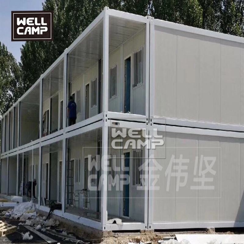 Pre made prefabricated flat pack homes USA for family two floors luxury container buildings in prefab houses 1