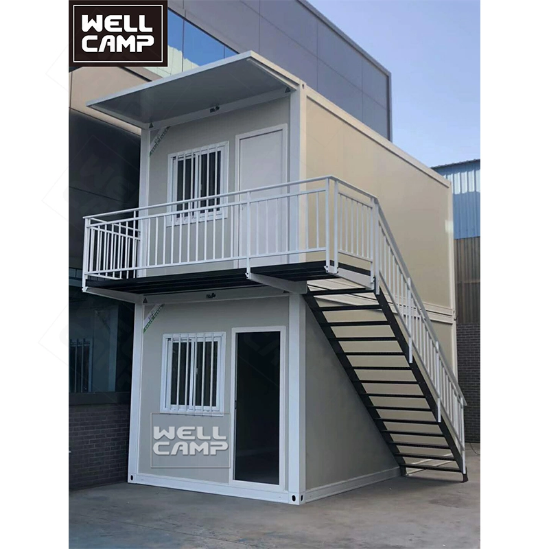 WELLCAMP two floors 20ft 40ft flat pack prefab container house easy to install modern modular homes 1