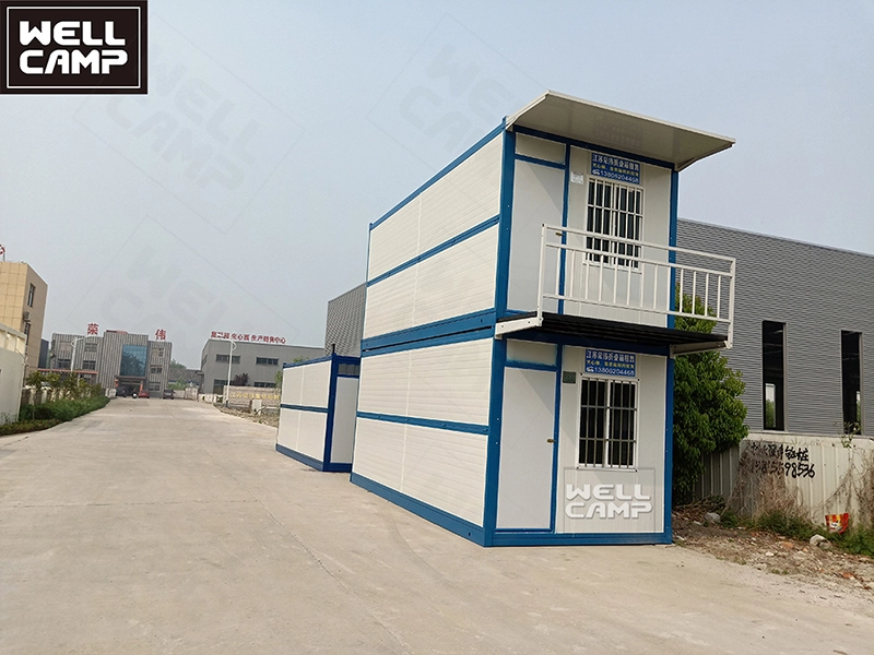 WELLCAMP 2 layer Container folding prefab house foldable container home storage tiny houses wheels folding room 1