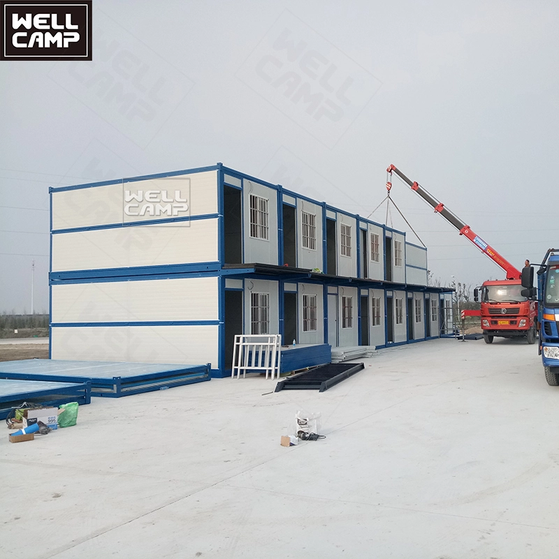 WELLCAMP Fast Build Prefab House 20ft 40ft Modular Folding Container House Foldable Small Tiny Expandable Home Office 1