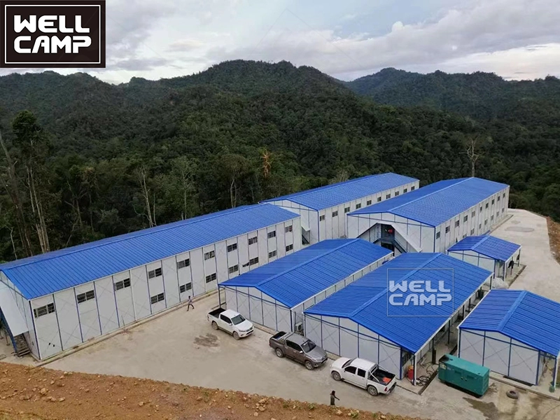 WELLCAMP affordable low cost prefab labor camp steel houses easy to install temporary house durable K house 1