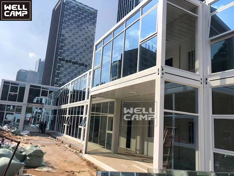 WELLCAMP affordable durable steel flat pack container office easy to install prefab house with high quality 1