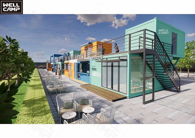 New design fashion detachable container shop coffee store affordable durable prefab shop shopping mall house 1