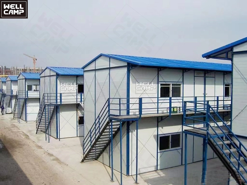 Hot selling affordable durable prefab labor camp knockdown houses firm steel structure temporary house 1