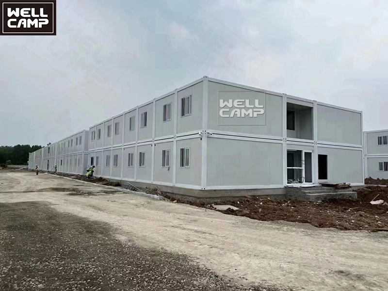 WELLCAMP pre fabricated office living container home cheap portable prefab flat pack house 20ft 40 ft for temporary 1
