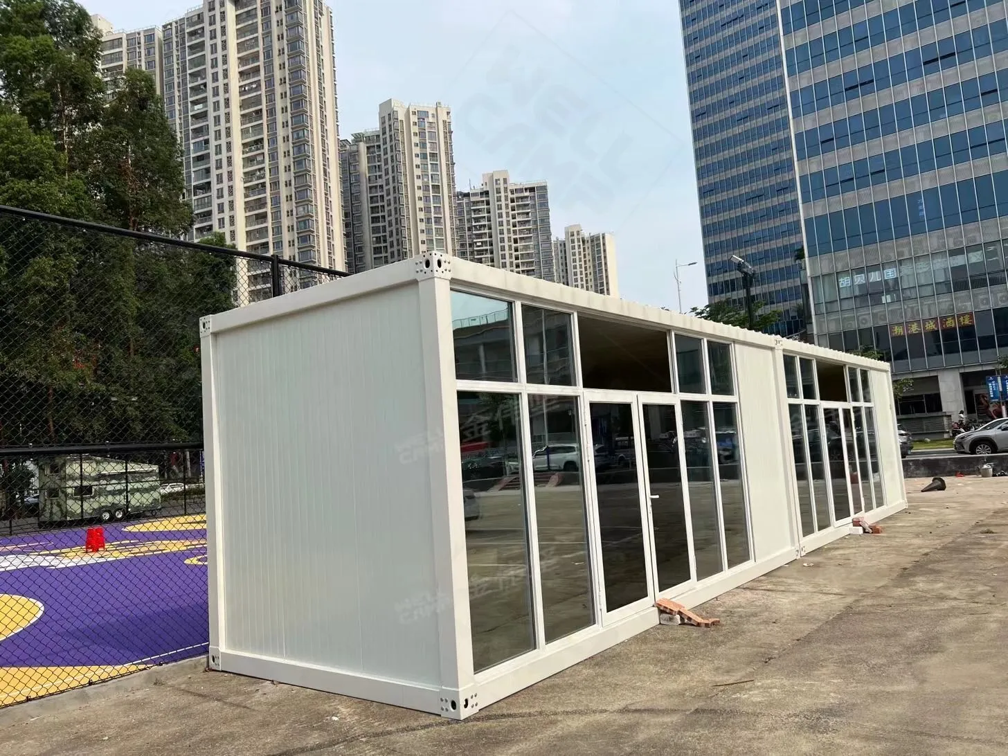 WELLCAMP affordable and durable flat pack container house steel structure prefab office cheap quick assembled 1