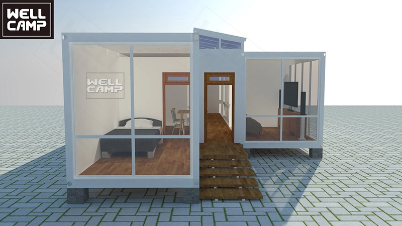 WELLCAMP luxury flat pack container homes china sturdy durable prefab container houses villa hotel easy to install 1