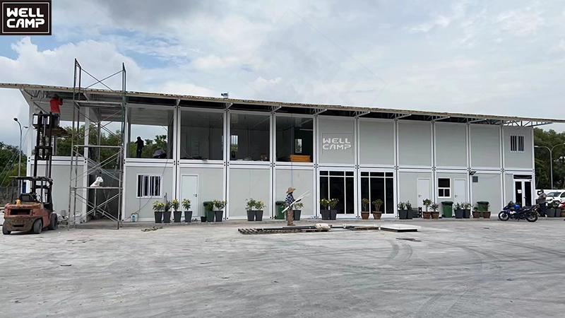 WELLCAMP Steel Structure Industrial Flat Pack Container Homes Office Building Story Prefabricated House Malaysia project 1