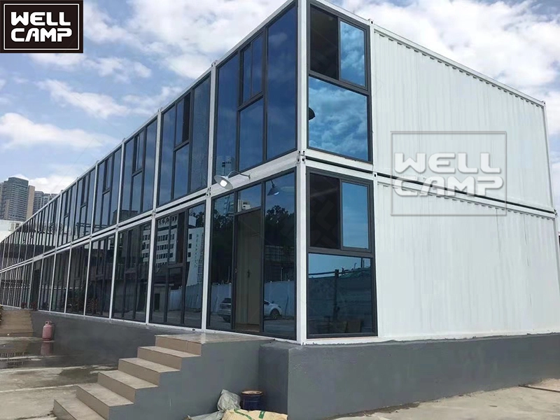 Modern luxury flat pack container office modular strong homes prefab houses easy to install container house 1