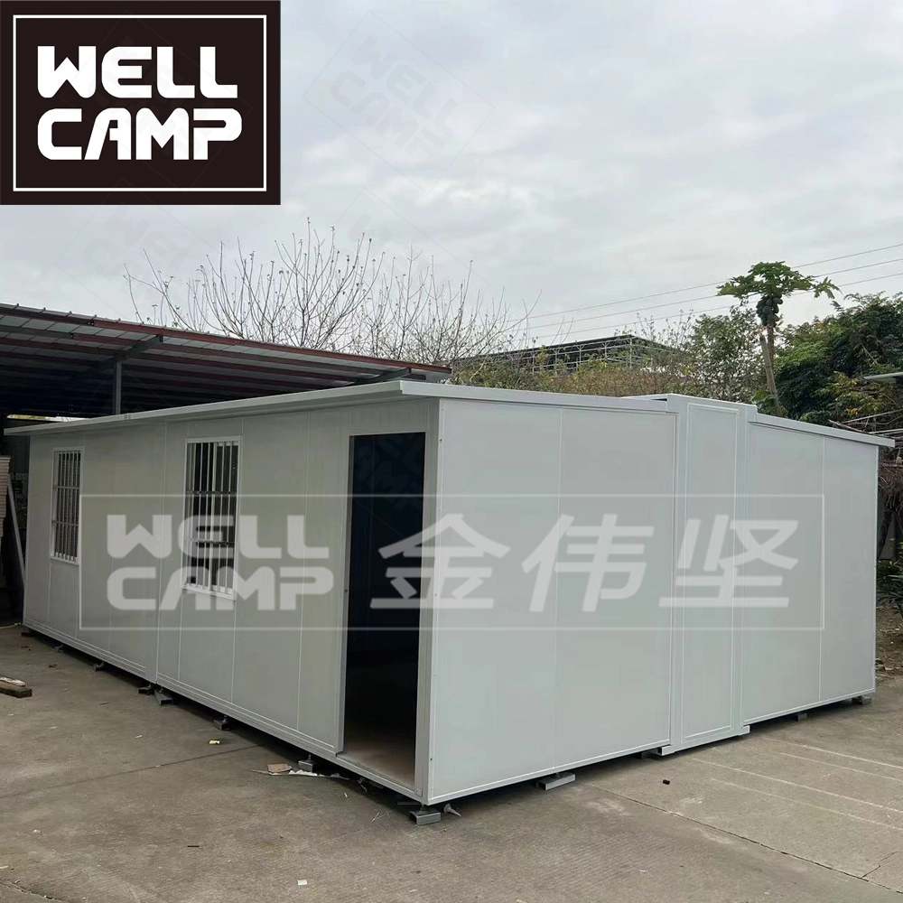 WELLCAMP 20FT Expandable Camp House Ultra for Foldable House To Live In With Bathroom Two Bedrooms Container Accommodation Quick Installation 1