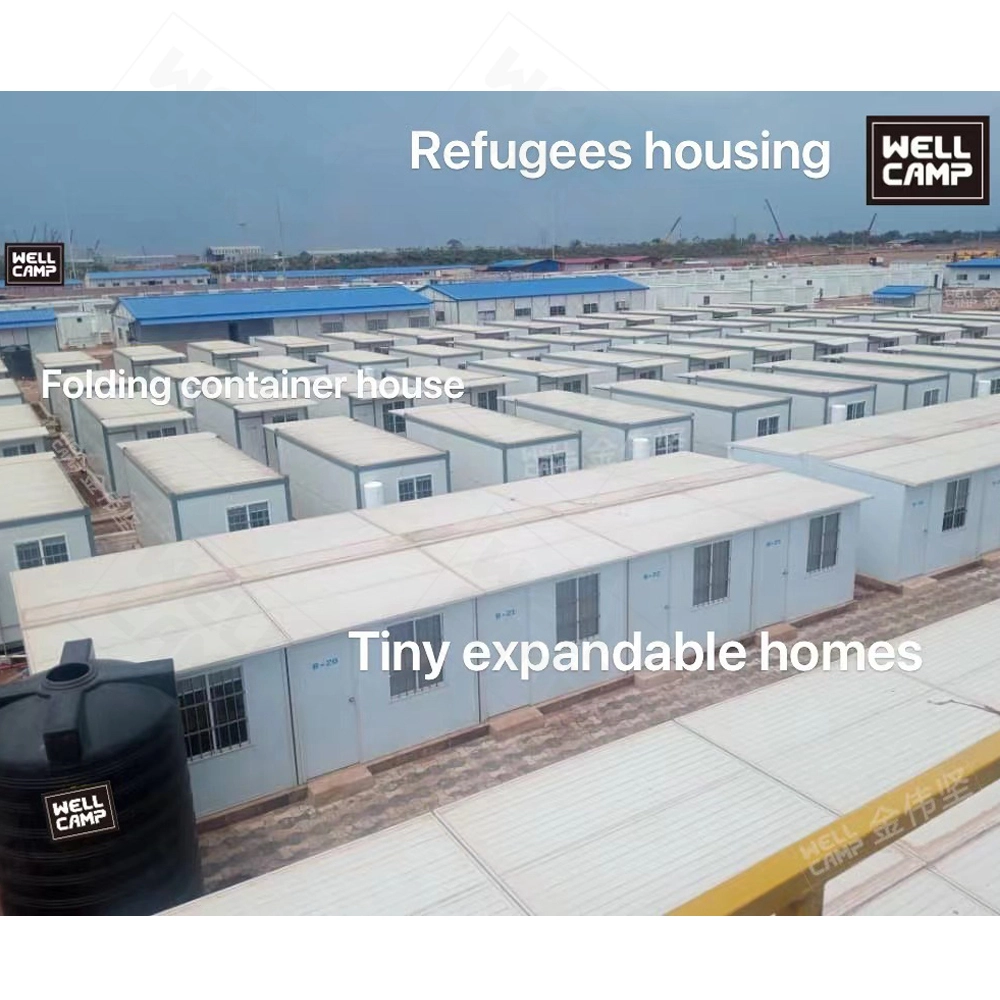 WELLCAMP Brazil Flood in Sao Paolo Expandable Tiny House for Foldable House Refugees Camp Folding House Office Dormitory Easy Install Low cost 1