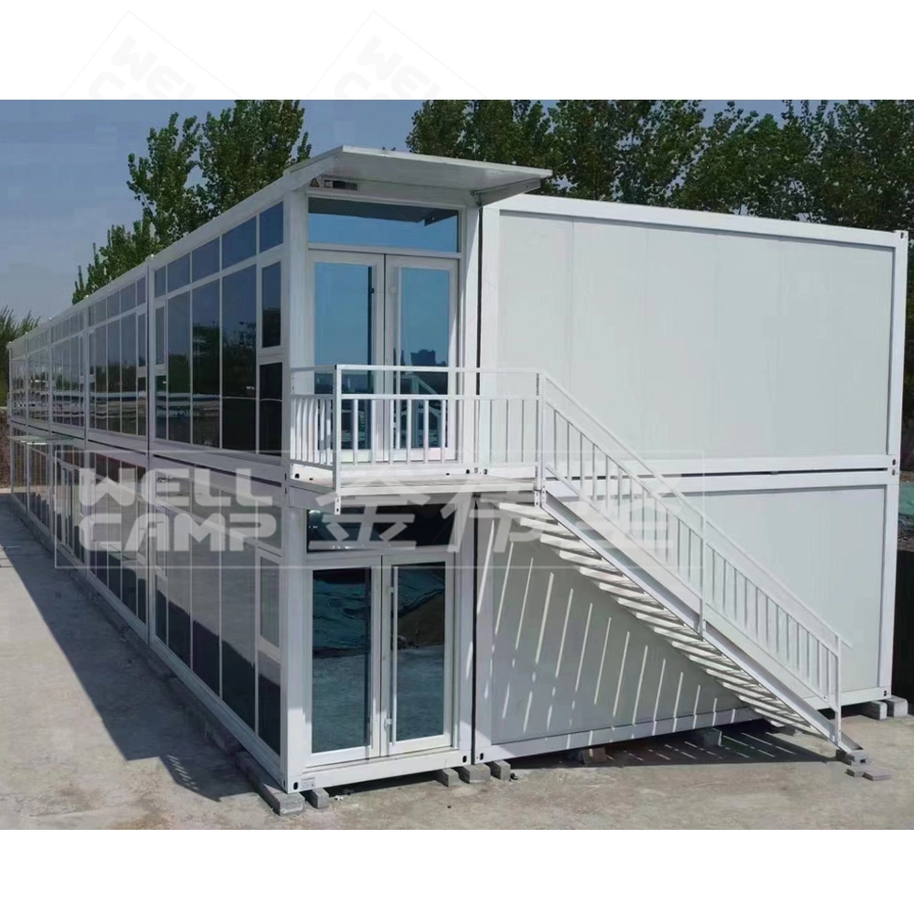 Hot sell New Design Luxury modern 20ft flat pack container house for glass hotel modular home office with customized 1