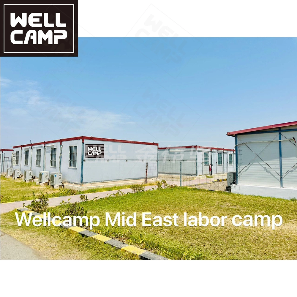Folding container house Mid-East labor camp movable prefab house workers dormitory 20ft portable camp easy install low cost 1