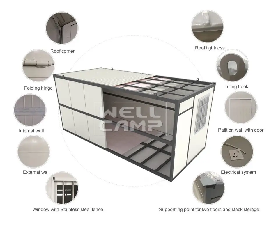 foldable container house low foldable container WELLCAMP 2