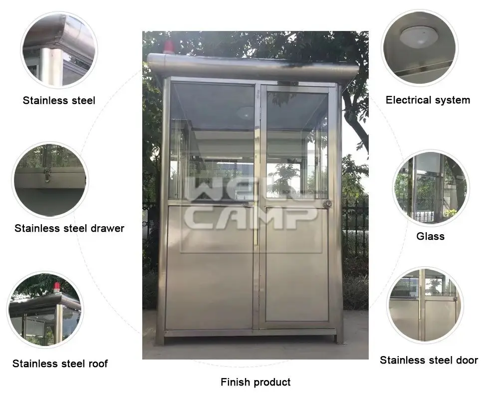 Custom security booth feet container shipping WELLCAMP 2