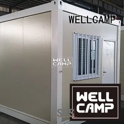WELLCAMP Brand structure house flat pack 20 ft container wool pack 1