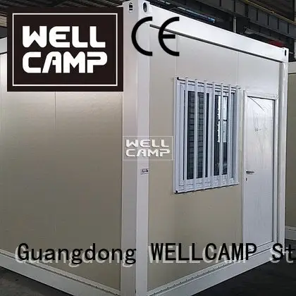 WELLCAMP Brand tiny flat pack 20 ft container galss structure 1