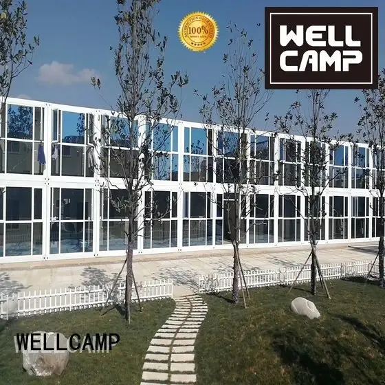 WELLCAMP Brand prefab tiny glass flat pack containers 1