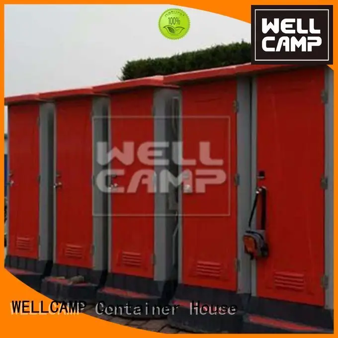 WELLCAMP wooden color container plastic portable toilet eps 1