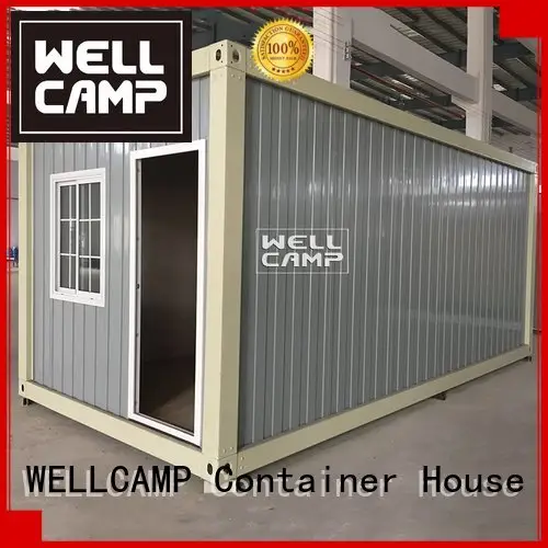 prefabricated container house fireproof sandwich office red WELLCAMP 1