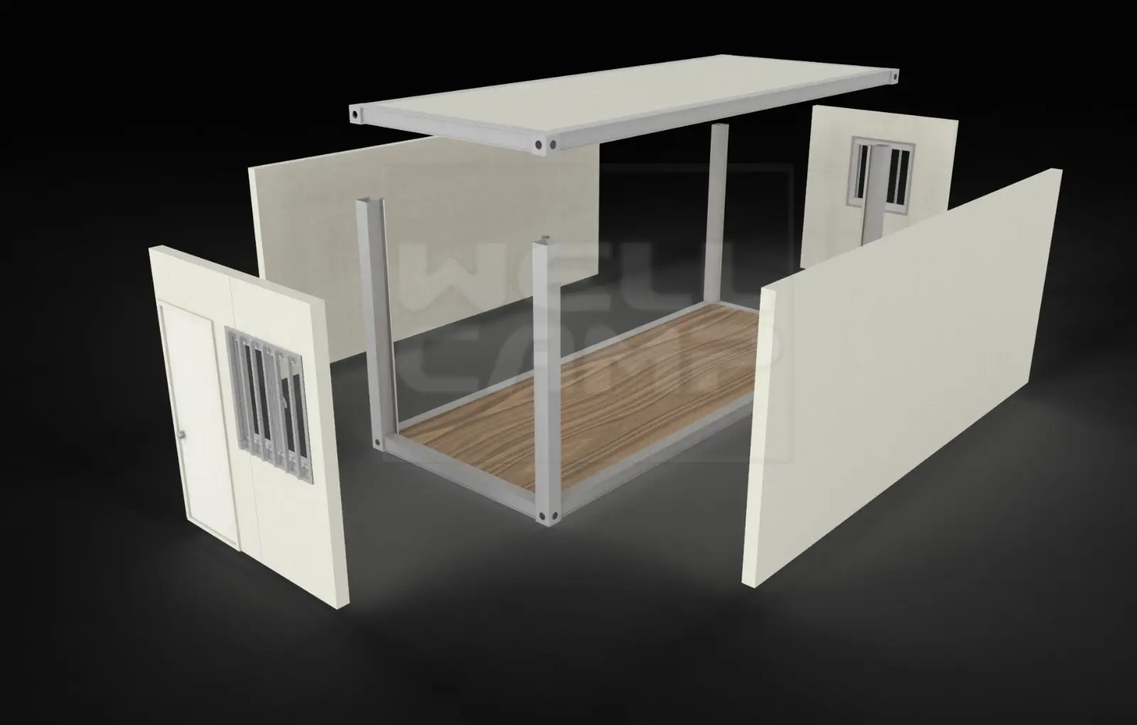 modular pack cladding flat pack containers WELLCAMP 4