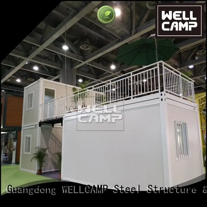 WELLCAMP flat tiny prefab flat pack 20 ft container steel 1
