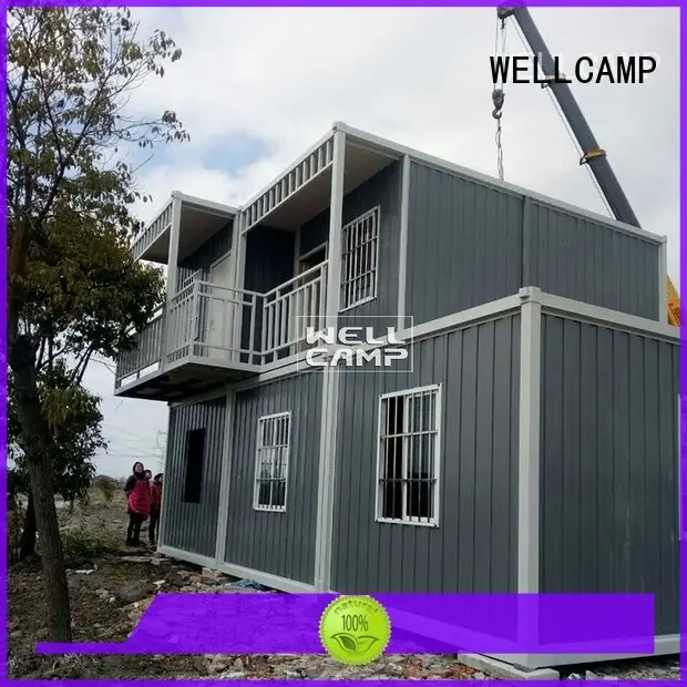 prefabricated container house red 50mm Bulk Buy fireproof WELLCAMP 1