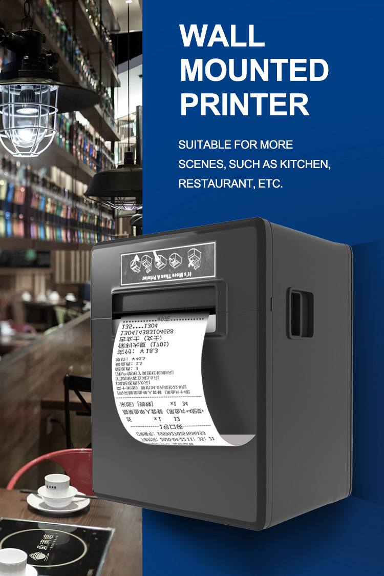Zywell - Zywell POS Printer 80mm Zy907 طابعة استلام حرارية WiFi USB Port Serprimante Bill Printer USB+WiFi 13