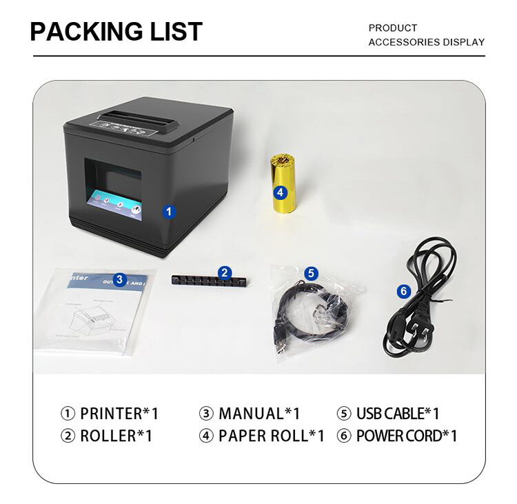 Zywell - Zywell POS Printer 80mm Zy907 طابعة استلام حرارية WiFi USB Port Serprimante Bill Printer USB+WiFi 18