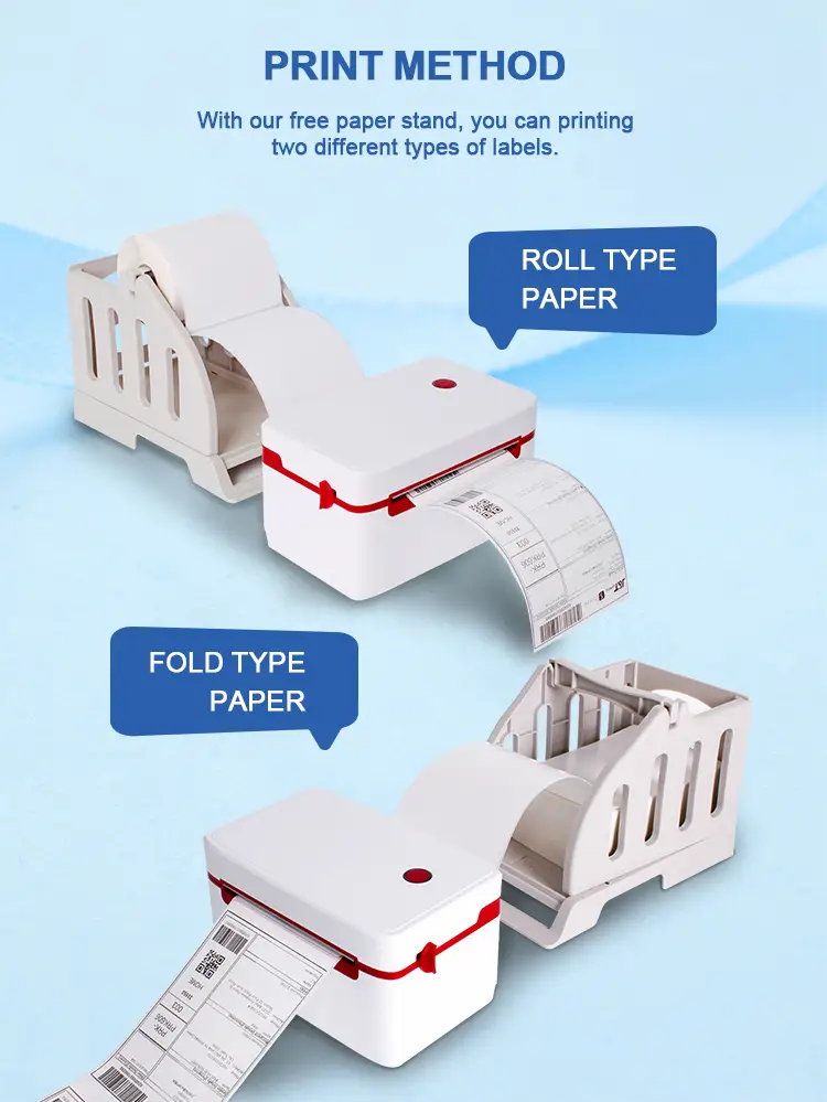 Zywell -4x6 Paper Standを使用した4x6配送ラベルプリンターUSPS DHL