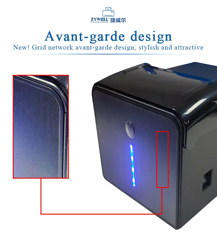 ZYWELL - Zywell high quality thermal printer module 80mm receipt printer ZY905 wall mount wifi receipt printer 18