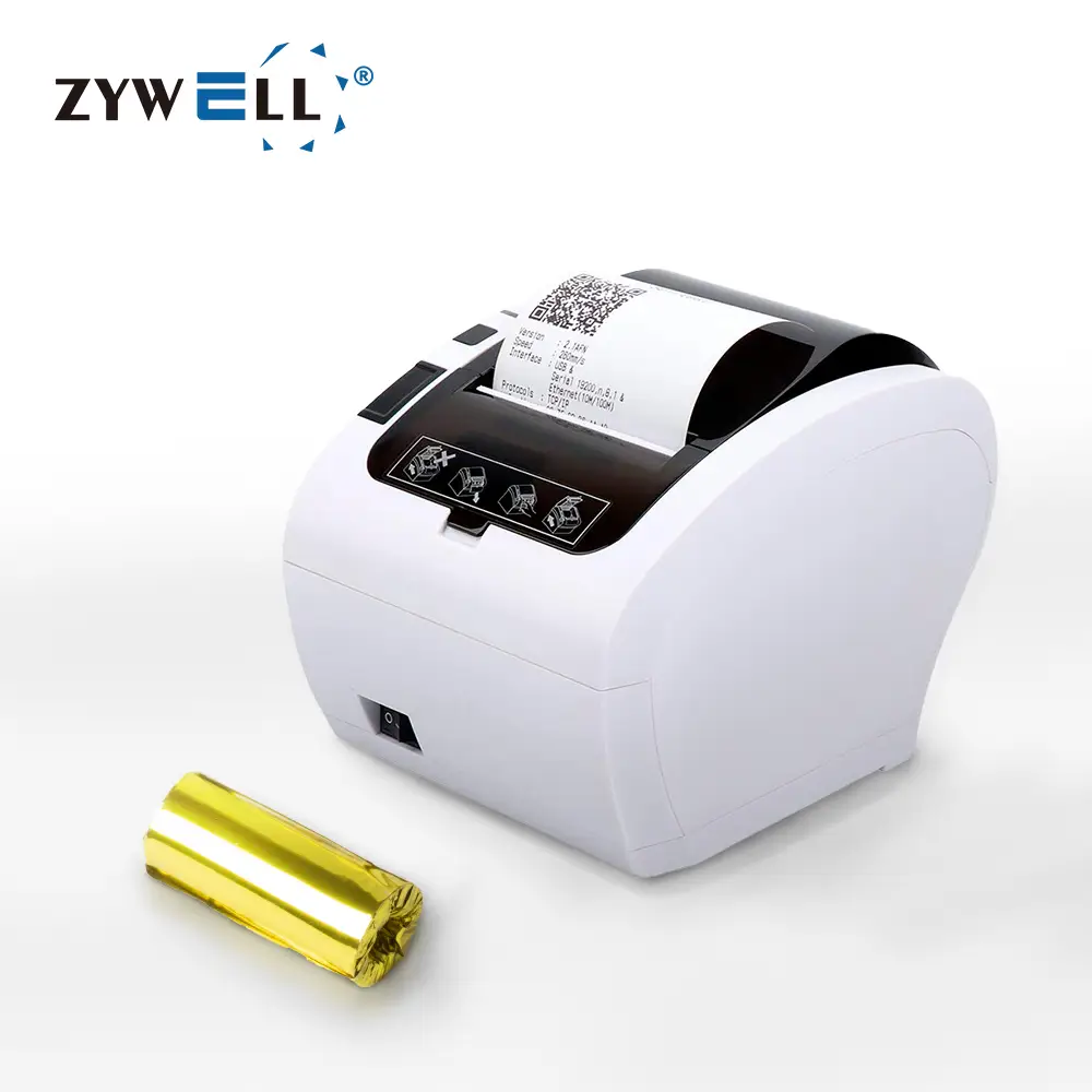 Zywell - Imprimante Interfaces abondantes Bill Imprimante ZY306 80mm Pos Receipt Thermal Imprimante Bluetooth USB + RS232 + LAN + BT 1