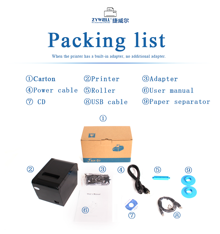 portable thermal printer bluetooth 3 inch at Wholesale Prices | ZYWELL 30