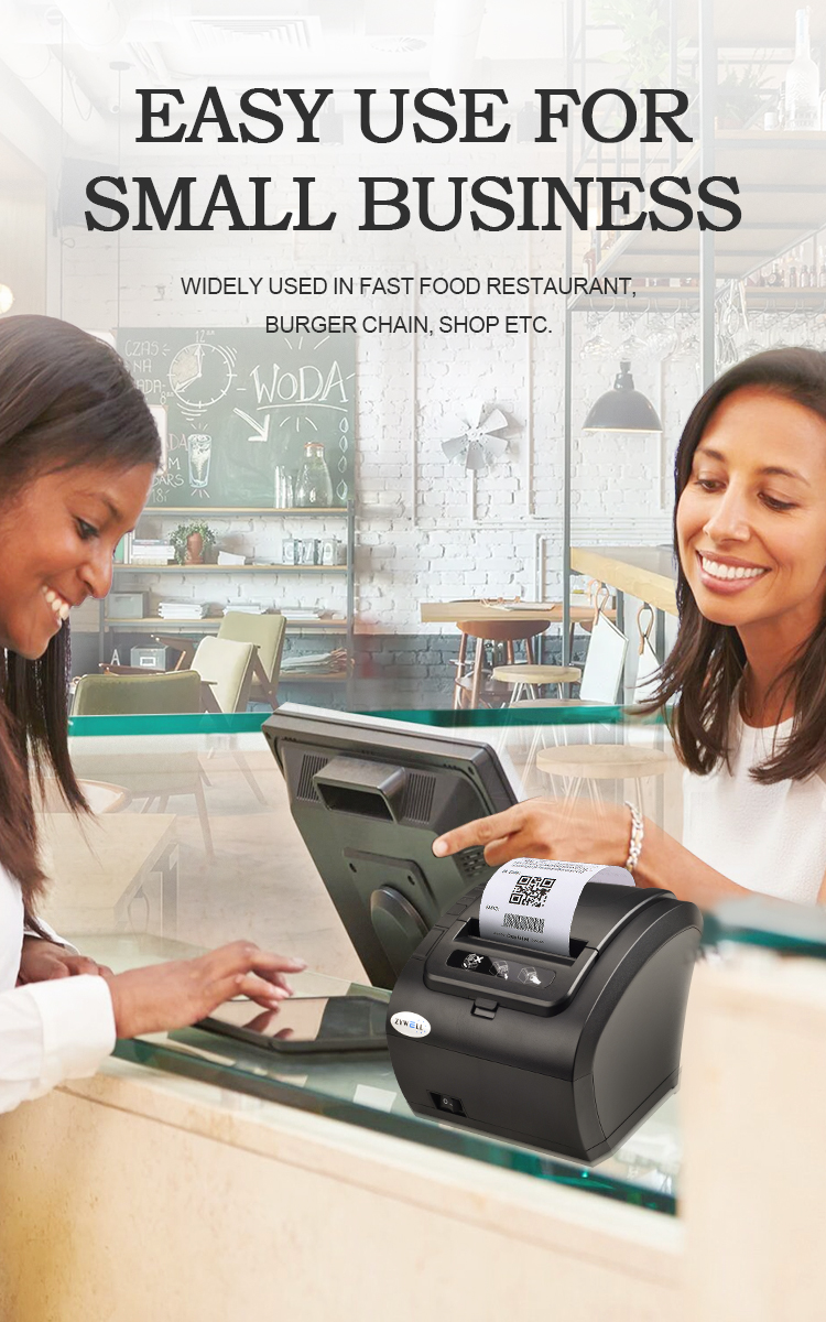 Zywell - Tablet Térmica Impressora Windows 7 8 10 Suporte ao sistema ZY307 POS IMPRESSORA USB+RS232+LAN 10