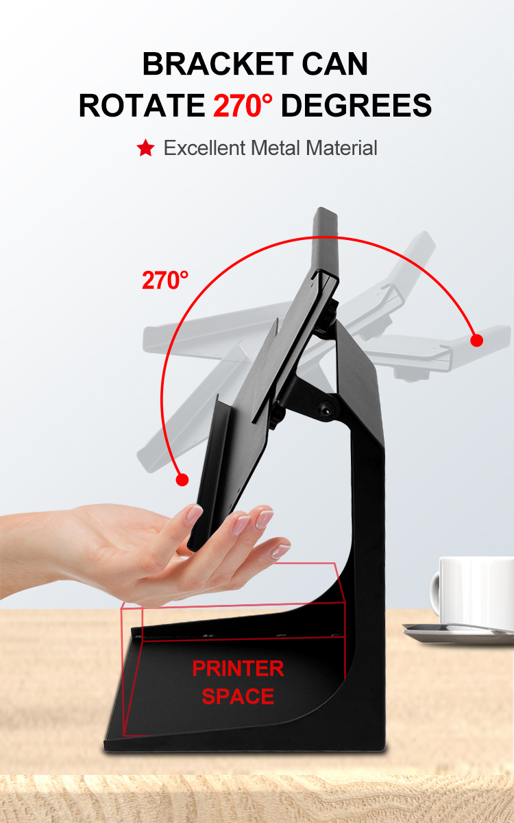 ZYWELL - Tablet de suporte estável de alta qualidade Tablet 10,9 polegadas Stand Stand Desktop Recibo térmico Impressora Printer Stand Stand Stand 11