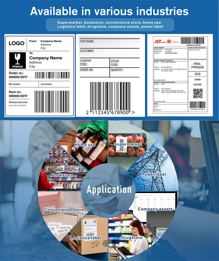 Zywell - Zywell Impresora OEM ODM Mini Mobile Barcode Label Printers ZM02 Printer Barcode Termal Mesin Label Mobile Printer 9
