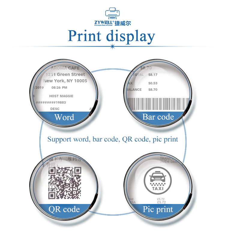 Zywell - Zywell Bluetooth Portable Templect Printer 15