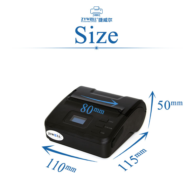 Zywell - Zywell Bluetooth Portable Templect Printer 18