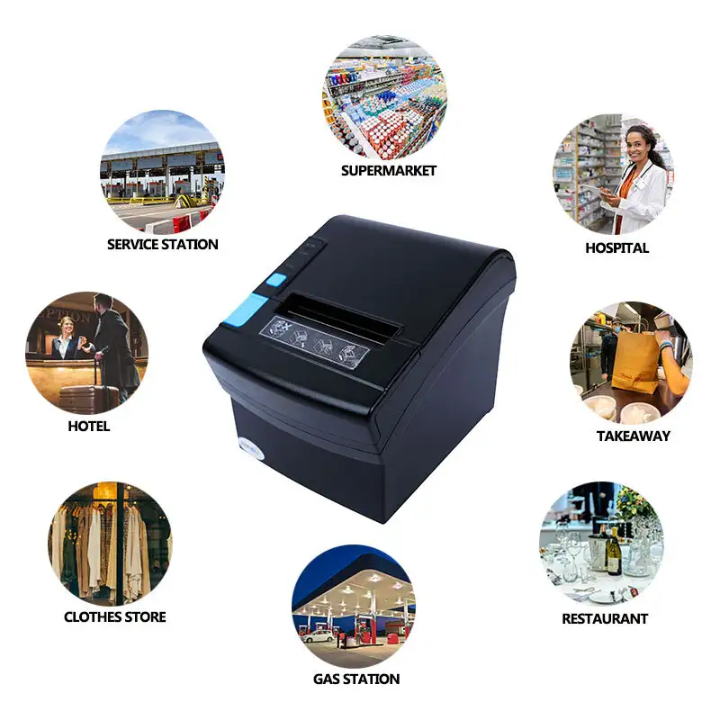 Zywell 80mm Thermal Printer with Bluetooth & Wifi - Fast, Quiet, & Multi-Language Support 7