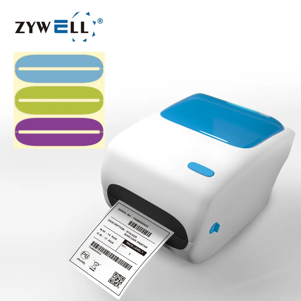 Zywell - impressora de etiqueta térmica de 4 polegadas com papel bin BIN USB REQUIPENTE IMPRESSORA ZYWELL ZY910 A6 PRÉTRIMA DE WAYBILL USB 1