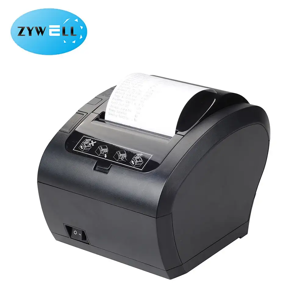 Zywell - Zywell Trmica PDA POS Sistema Termal Wifi Desktop Inkless Impresora de recibo de 80 mm ZY306 USB+WiFi 1