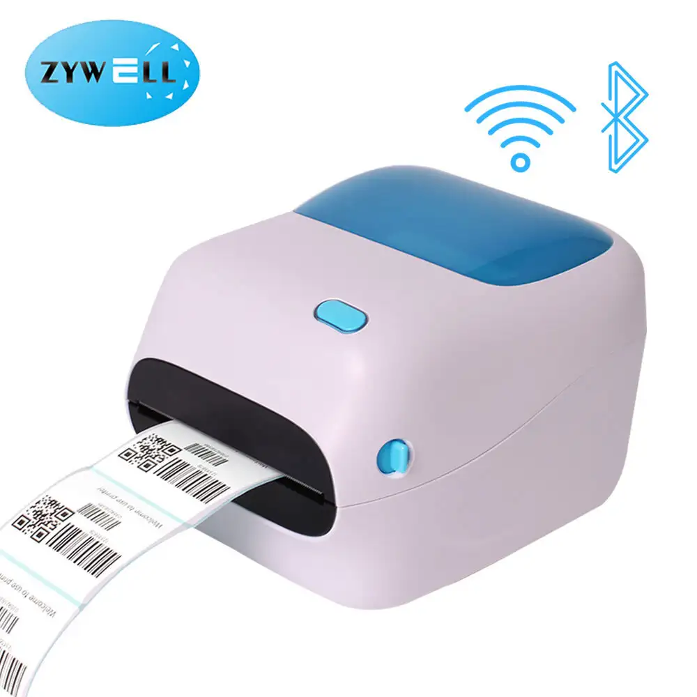 Zywell - дешевый принтер Waybill для Shopee Zywell ZY910 Bluetooth Wi -Fi 110 -мм принтер тепловой метки с принтером для настольного компьютера 4  1