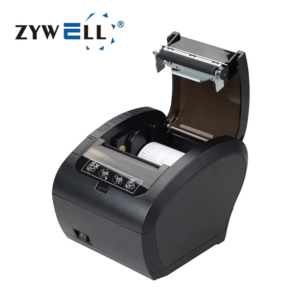 Zywell - Impresora Popular USB RS232 80 mm Zywell ZY302 Impresora de recibo térmico POS Sistema Instreora TRMICA USB+RS232 1